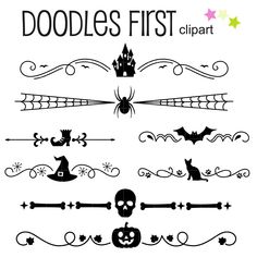 the doodles first clipart is an easy to use design tool for halloween decorations