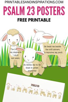 three sheep with the words, free printable