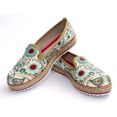 Pattern Sneaker Shoes HVD1459 – Shopgoby.com Vintage Flats Shoes, Platform Slip On Sneakers, Slipon Sneakers, Slip On Espadrilles, Cool Shoes, Sneakers For Women, Shoe Art, Painted Shoes, On Sneakers