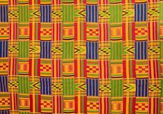 a colorful cloth with many different colors and patterns