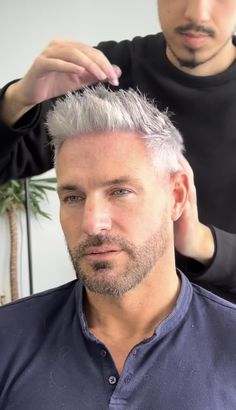 Clean Cut Haircut, Faded Haircut, Older Hair, Crew Cut Haircut, Ducktail Beard, Older Mens Hairstyles, Korean Haircut, Grey Hair Men