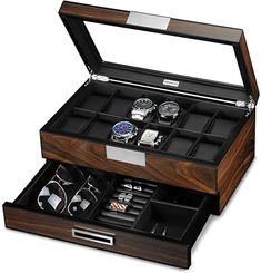 Watch Box For Men, Jewelry Box Organizer, Mens Jewelry Box, Wooden Watch Box, Mens Watch Box, Watch Display Case, Accessories Organizer, Watch Organizer, Watch Jewelry