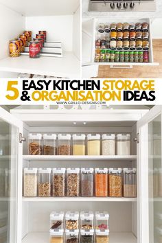 five easy kitchen storage and organization ideas