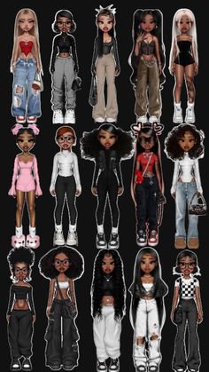 Brats Outfits Inspiration, Brats Dolls Outfit Ideas, Hood Outfits Baddie, Cartoon Outfits Ideas Inspiration, Bratz Fashion Inspiration, Bratz Dolls Outfits, Bratz Outfits Style, Imvu Baddies Outfits, Bratz Dolls Aesthetic Outfits