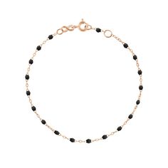 Gigi Clozeau - Classic Gigi Black bracelet, Rose Gold, 6.7 Lake Gifts, Bracelet Rose Gold, Black Jewel, 18k Gold Necklace, Black Bracelet, Black Bracelets, Silver Lake, Pink Turquoise, Rose Gold Necklace