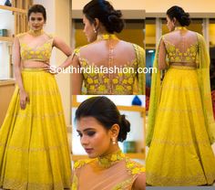 Sanvi Srivastava, Model Blouses, Indian Party Wear Dresses, Hebah Patel, Cut Work Blouse, Kids Party Wear Dresses, Saree Blouse Styles, Kids Party Wear, Yellow Lehenga