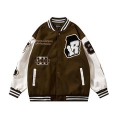 Obtenez votre première Bombers Veste Vintage pour la mi-saison aux couleurs douces, idéale pour finaliser un look streetwear et urbain tout en restant classe. Prenez-vous pour un véritable mannequin grâce à cette veste comme on les aime ! Le dessin vient à votre style pour imposer un look de la street. AVEC CETTE VESTE, NOUS NOUS CONCENTRONS SUR VOTRE STYLE. Comme littéralement, il a été spécialement conçu pour le confort tandis que les joueurs qui sont les principaux utilisateurs de ce design j Joker Jacket, Hip Hop Trends, Street Jeans, Oversized Sweater Women, Casual Trends, Varsity Jacket Men, Pu Leather Jacket, Letter Embroidery, Hip Hop Streetwear