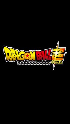 the dragon ball logo is shown on a black background with red, yellow and green letters