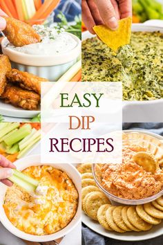 the easy dip recipe is ready to be eaten and served with other appetizers