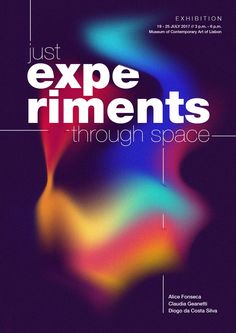 a book cover with the title just experiments through space