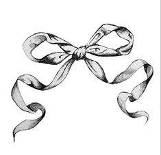 a black and white drawing of a bow