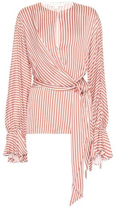 Jonathan Simkhai Striped top 40s Style Dresses, White Wrap Blouse, Purple Lace Top, Wedding Outfits For Women, New Style Tops, White Dress Formal, White Sheath Dress, Christmas Day Outfit, Sleeveless Coat