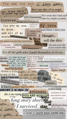 a collage of different types of paper with words written on the bottom and bottom