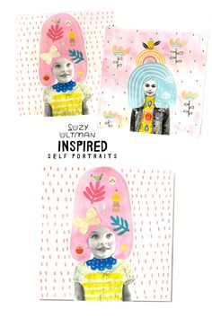 Self Portrait Kids Art, Elementary Portrait Projects, Elementary Self Portrait Project, Mixed Media Projects For Kids, Collage Projects For Kids, Kids Self Portrait Ideas, Collage Kids Art Projects, Kids Collage Ideas, Artist Inspired Art For Kids