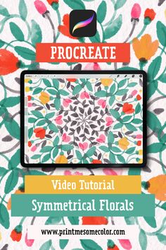 the video course shows how to use symmetrical florals for art projects and other crafts