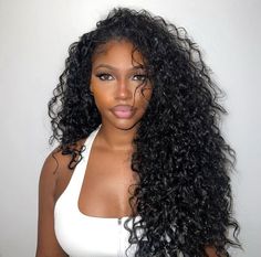 Curly Hair Sew In, Wet And Wavy Hair, Curly Hair Fade, Curly Weave Hairstyles, Big Curly Hair, Black Curly Hair, Curly Lace Front Wigs, Hair Flip, Long Wavy Hair