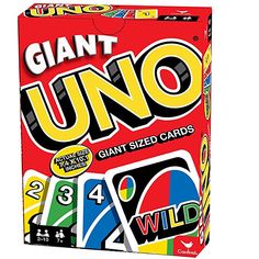 the giant uno card game in its box