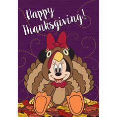 a happy thanksgiving card with a cartoon turkey