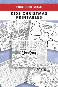 printable christmas coloring pages for kids to color and play on the snowflakes