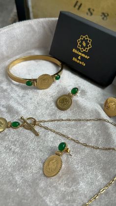 Medina Vintage Louiza Four Piece Set – Shimmer and Shawls Moroccan Accessories, Gallic Rooster, Moroccan Bracelet, Jewerly Set, Bracelet And Ring, Moroccan Jewelry, Face Reference, Vintage Moroccan, Necklace Earrings