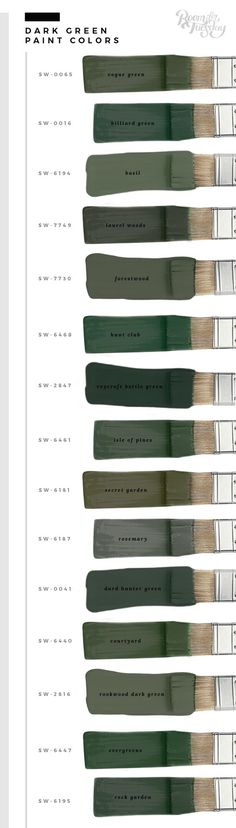 the different shades of paint that are used for painting