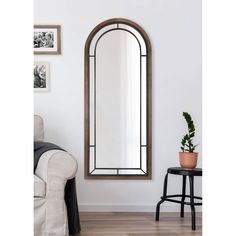 20" X 48" Audubon Arch Wall Mirror Rustic Brown - Kate & Laurel All Things Decor : Target Dressing Mirror, Accent Mirror, Framed Mirror Wall, Mirrors Wayfair, Surface Area