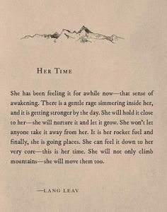 an old book page with the words her time