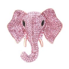 Large, unique pink crystal elephant brooch, which can be used for any color outfit, DIY crafts, brooch bouquet, pillow and frame decorations, event decor, crafts, scrap booking, jewelry gift and much more! Size: Large 3 inch high 3 inches wide Metal: gold tone plated Not suitable for very thin fabric due to weight. This beautiful pink elephant head broach can be ordered with pin in the back to add to your gown or dress sash, to wire into brooch bouquet, or any number of other craft projects; or without the pin as a flat back embellishment for your sew-on, glue-on DIY project. More PINK brooches - https://www.etsy.com/shop/Crystalitzy?section_id=16146663 Please note that this crystal rhinestone embellishment has flat backing, it is suitable only for your sew-on or glue-on DIY project howeve Crystal Elephant, Elephant Brooch, Animal Dress, Pink Brooch, Dress Sash, Brooch Bouquet, Elephant Head, Dress Pin, Pink Elephant