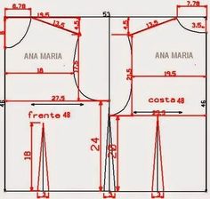 the measurements and measurements for a sewing pattern