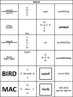 the bird mac game is shown in black and white, as well as other words