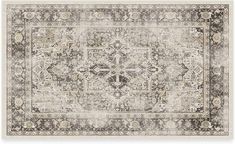 an area rug with grey and beige colors