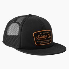 A classic trucker hat crafted for the same durability as our workwear. The trucker hat's front panels are crafted from 100% Duck Canvas with a weather resistant wax coating. It has a snapback closure for an adjustable fit. Classic Trucker Hat With Curved Brim For Outdoor, Classic Trucker Hat With Flat Bill For Outdoor, Classic Trucker Hat For Outdoor, Classic Trucker Hat Baseball Cap For Outdoor, Retro Black Trucker Hat For Outdoor, Casual Black Hats For Outdoor Work, Trucker Style 5-panel Hat With Leather Patch, Adjustable Black Hat For Outdoor Work, Black Vintage 5-panel Trucker Hat