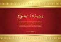 a red and gold background with golden border