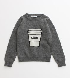 COFFEE柄ニットプルオーバー Coffee Sweatshirt, Coffee Fashion, Inspiration Mode, Winter Sweaters, Sweater Weather, Piece Of Clothing, Style Me, Winter Fashion, Outfit Inspirations