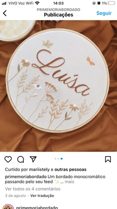 a cross stitch pattern with the word'love'written in cursive writing