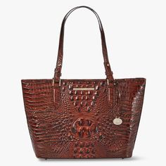 Medium Asher Leather Tote | Pecan | BRAHMIN Handbag Care, The Lane, Black Chevron, The Medium, Lightweight Bag, Wallet Accessories, Office Accessories, Small Wallet, High Heel Boots