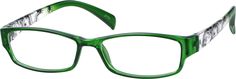 Symbolizing power strength and good luck the Chinese dragon pattern spans the temple arms of this flexible plastic full-rim frame. Comfortable and lightweight this frame is a perfect complement to your vision! | Zenni Women's Rectangle Prescription Glasses Green Plastic Frame Rectangle Glasses, Zenni Optical, Cute Frames, Round Face Shape, Cute Glasses, Stylish Glasses, New Glasses, Prescription Eyeglasses, Prescription Glasses