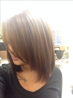 Medium brown hair w/ highlights. ❤️ it def love the length long hair gets boring. Def need a new hairstyle/color. Have to show my stylist Medium Brown Hair, Straight Hair Cuts, Shoulder Length Hair Cuts, Long Brown Hair, Grunge Look, Medium Hair Cuts, Shoulder Length Hair, Layered Hair, Length Hair