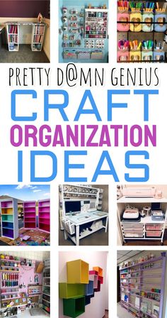 there are many craft organization ideas on this page