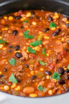 the best taco soup in a pot with text overlay