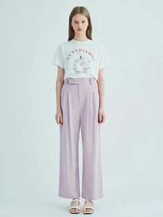 Composition : 30% linen, 70% rayonCountry of Origin : Republic of Korea Wide Pants, Lavender, Composition, Trousers, Clothes For Women, The Originals, Pants, Clothes, Wide Trousers