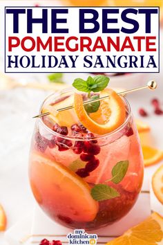 the best pomegranate holiday sangria