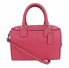 Coach Leather Mini Bennett Satchel-Pink New with tags.size 9" L x 7" H x 5 This piece in original wrapping retailprice on tag is $295.;.my sale  price $164.99 Condition is New with tags. Shipped with USPS Priority Mail large flat rate insured. Signature will be required!. Chloe Bags Handbags, Old Shop, Coach Crossbody, Tote Bag Purse, Coach Leather, Woven Bag, Leather Mini, Make Sense, 7 H