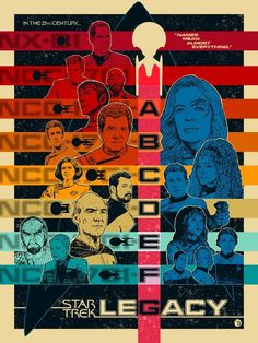 the poster for star trek, which features many different characters and their name on it