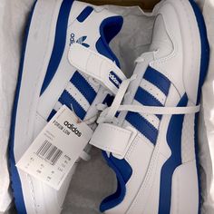 Brand New With Tags, Mens 7/ Womens 8.5 Adidas Forum Low Royal Blue, Adidas Gazelle Grey, Pink And White Adidas, Adidas Gazelle Women, Royal Blue Sneakers, Adidas Nite Jogger, Adidas Forum Low, Adidas Shoes Originals, Forum Low