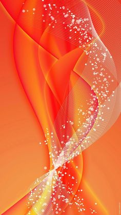 an orange and yellow abstract background with white dots on the bottom half of the image