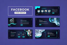 the facebook cover is designed to look like it has been made with dark blue and green colors