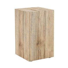 a wooden block on a white background