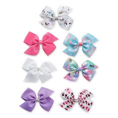 Stock up on stylish hair accessories for your girl with this So Adorable 7-pack of hair bows. Crafted from luxe satin, they come in assorted colors and prints to mix and match with all her favorite looks. # Pieces In Set: 7Features: Multi-PackBase Material: 100% PolyesterFiber Content: 100% PolyesterFabric Description: SatinCare: Spot CleanCountry of Origin: Imported Girls Hair Bow, Girls Headband, Baby Hair Bows, Girl Hair Bows, So Adorable, Girls Hair, Girls Headbands, Accessories Hair, Baby Hairstyles