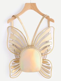 Shop Butterfly Shaped Metallic PU Backpack online. SheIn offers Butterfly Shaped Metallic PU Backpack & more to fit your fashionable needs. Butterfly Rainbow, Leather Butterfly, Kawaii Bags, Butterfly Bags, White Backpack